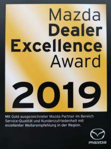 Mazda Dealer Excellence Award